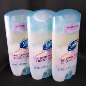 3x Secret Aluminum Free Rosewater Deodorant 2.4oz